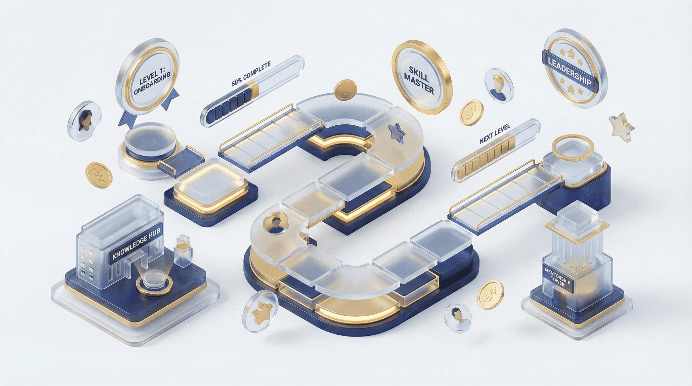 Gamification concept showing dashboard with points and achievements